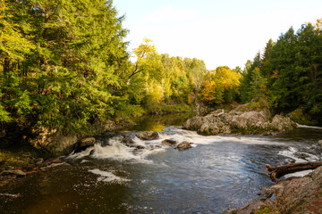 Cascade Above Big Falls at  Big Falls State Park in Vermont with slow shutterspeed
