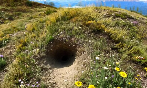 exploring a columbian ground squirrel's habitat in the wild