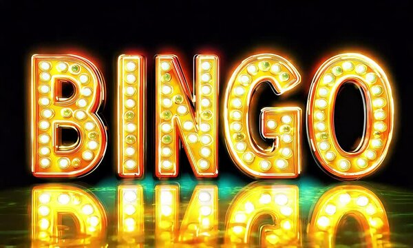 neon marquee light sign that says bingo