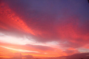 Pink and purple sunrise clouds 