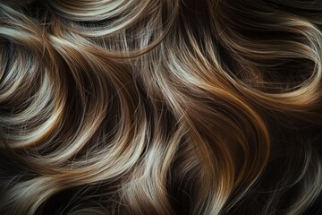 Naklejka premium Silky Brown Hair Waves for Creative Uses