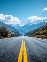 Road leads into the mountains
