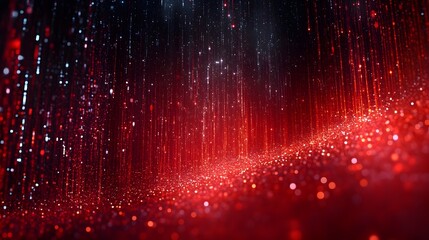 Abstract matrix red background