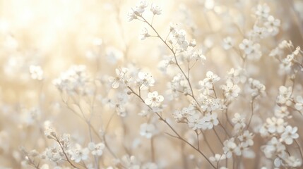 Naklejka premium Stunning floral background with small, delicate flowers, combining elegance and a modern twist for a joyful feel