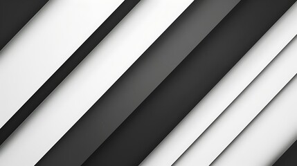 Obraz premium A modern abstract design featuring diagonal black and white panels creating a dynamic visual effect.