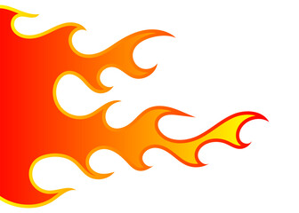 Tribal hotrod muscle car silhouette flame graphic