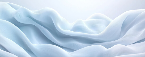 Fototapeta premium Soft, gentle waves in cool blue tones create serene atmosphere