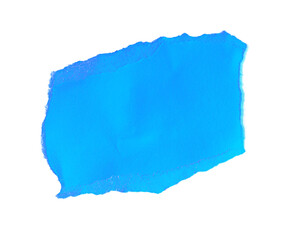 blue piece of paper on white background with space for your message