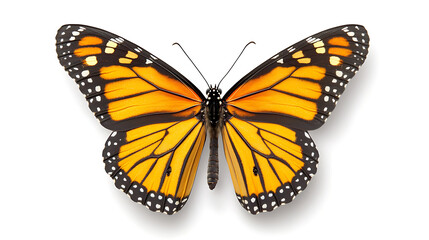Fototapeta premium vibrant butterfly with detailed wings showcasing bright orange and black patterns, resting gracefully. Its intricate design highlights beauty of nature