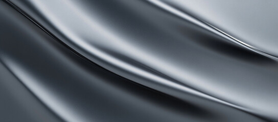 Fototapeta premium Abstract light geometric waves 3d textile silver color. Design template banner for backgrounds, backdrops and wallpapers. Stylish minimalism copyspace