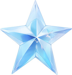 Fototapeta premium blue star isolated on white background