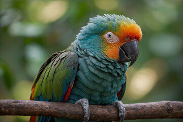 Naklejka premium a cute parrot looking to you