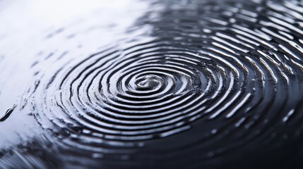 Close-up of concentric ripples on water surface.