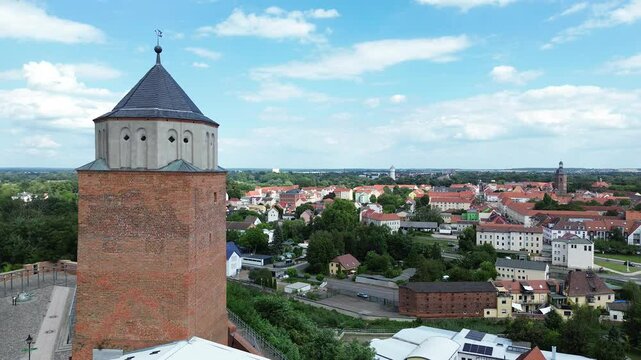 Blick vom Burgberg auf die Stadt Eilenburg