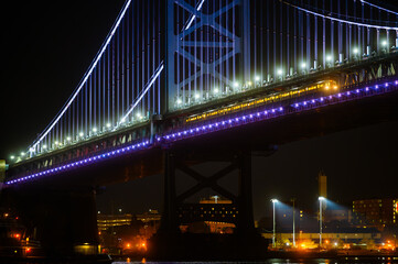 PATCO train crossing the Ben Franklin Bridge