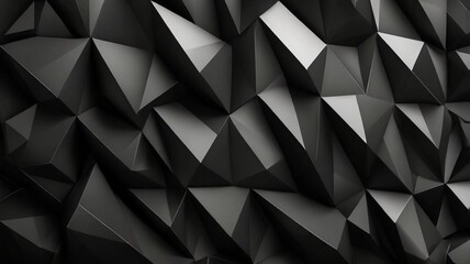 Fototapeta premium Black white dark gray abstract background. Geometric pattern shape. Line triangle polygon angle. Gradient