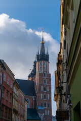 Krakow Old Town St. Mary's Basilica Main Market Square St Florians gate and Barbakan Royal Castle St. Joseph's Church