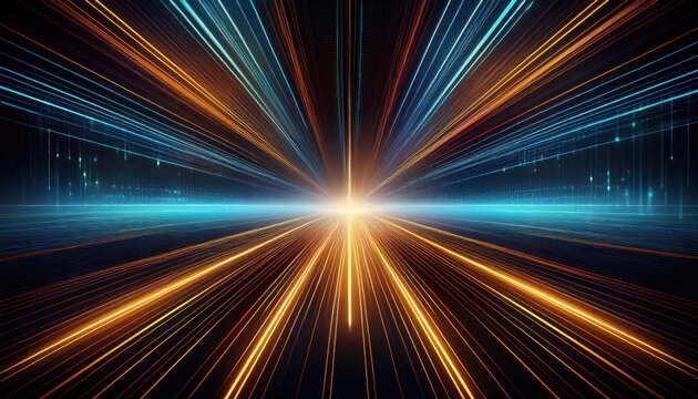 A close up of a light trail with a dark background