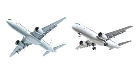 Obraz premium Airplane Illustrations on Transparent Background