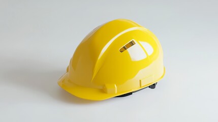 Fototapeta premium yellow worker helmet on white background