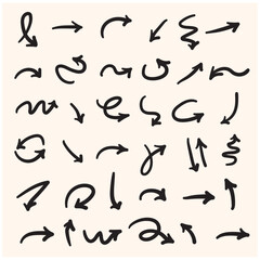 hand-drawn arrows with background cream