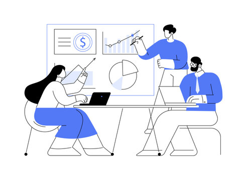 Online marketing analytics isolated cartoon vector illustrations.