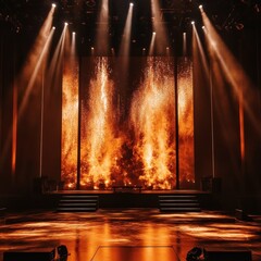 Dynamic stage lighting creates vivid effects.