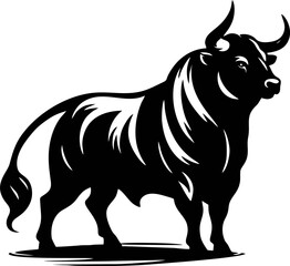 Fototapeta premium Majestic Strength Golden Bull Vector Art Designs, Golden Power Elegant Bull Vector Illustrations, Bullish Beauty Intricate Gold Bull Vector Graphics.