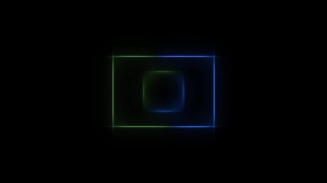 glowing neon rectriangle animation.