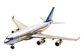 Obraz premium Isolated airplane miniature transportation against transparent background