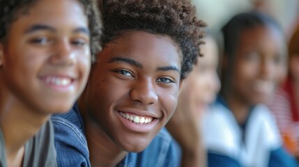 A group of teenagers participate in a leadership training program at the community center learning skills that will benefit their future involvement in the project.