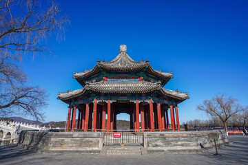 Obraz premium Architectural Scenery of Summer Palace Pavilion.