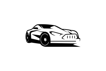 Illustration Auto Super Sports Car Logo Design Silhoutte