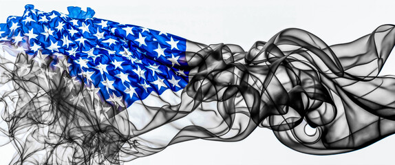 Fototapeta premium Smokey American Flag 