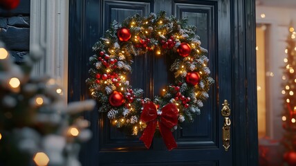 クリスマスリースの背景画像