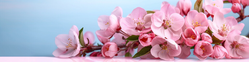 Fototapeta premium Beautiful Apple Blossoms Cascading from Branches