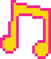 Obraz premium Pixel character shape illustration