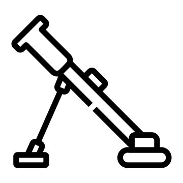 black outline mortar weapon icon clip art preview