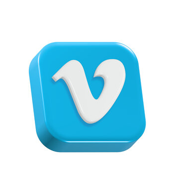 vimeo icon 3d social media logo