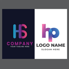 H alphabet letter Corporate business company marketing logo design elegant and badge design collection  vector logo