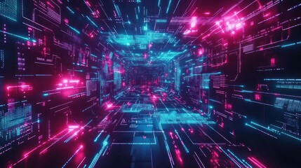 Cyberpunk Digital Tunnel