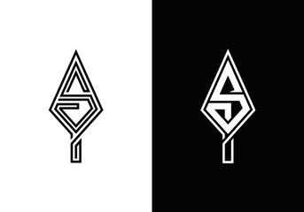 spear head vector logo design, spear tip logo. adventure symbol icon design, hunting