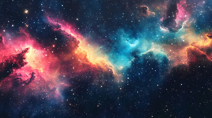 Obraz premium Mesmerizing view of the aurora borealis from space, displaying vibrant colors over the earth with a starry galaxy background. Celestial Aurora Borealis. Illustration