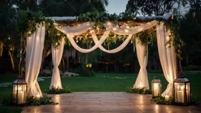 outdoor marige setting