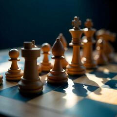 The chess board and game concept of business ideas and competition