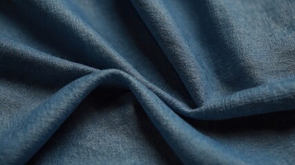 Obraz premium light blue fabric with smooth folds 