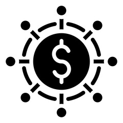 Business model icon solid vector