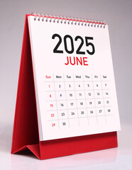 June 2025 desk calendar