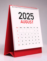 August 2025 desk calendar