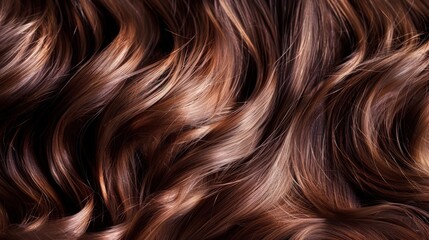 Fototapeta premium Beautiful Wavy Brown Hair